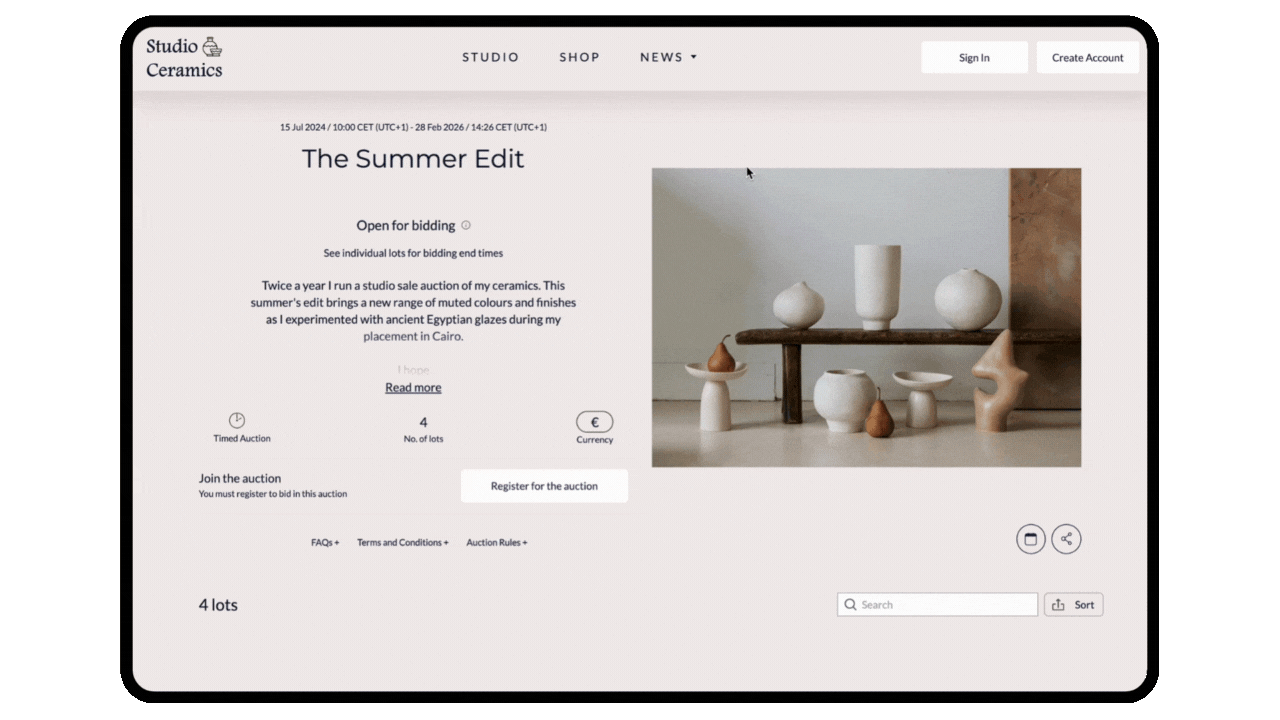 Indy device mockup - Studio Sales